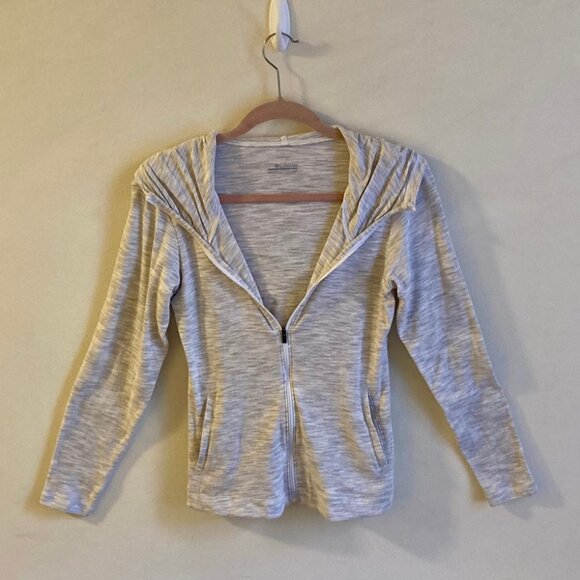 Columbia Full Zip Hoodie Heather Grey Lightweight Streetwear Size S - Picture 1 of 11
